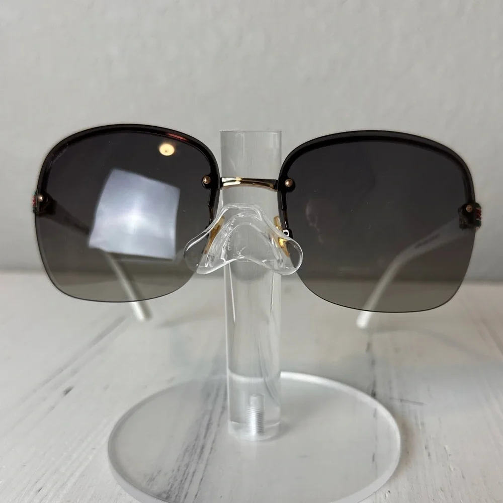 Gucci Rhinestone Sherry Line Rimless Sunglasses - Picture 5 of 10